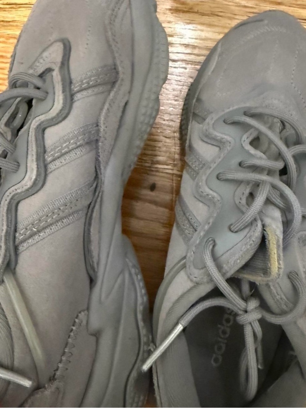 adidas Gray Suede Lace-Up Athletic Shoes - Picture 2 of 2